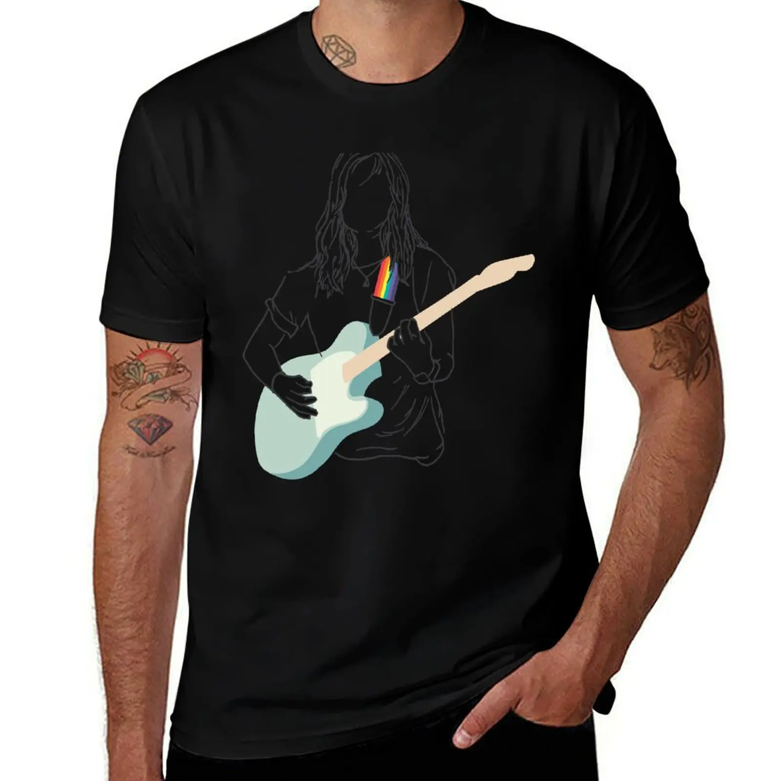 Julien Baker Dessin Trait Guitare Couleur T-Shirt Lightweight Running Sports T-Shirt