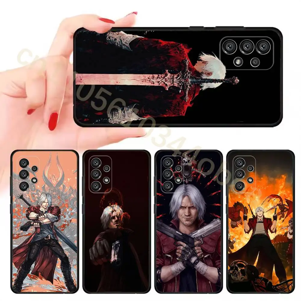 D-Devil May Cry D-Dante Phone Case For Samsung Galaxy A13,21s,22,31,32,52,53,71,80,A91 Soft Black Shell