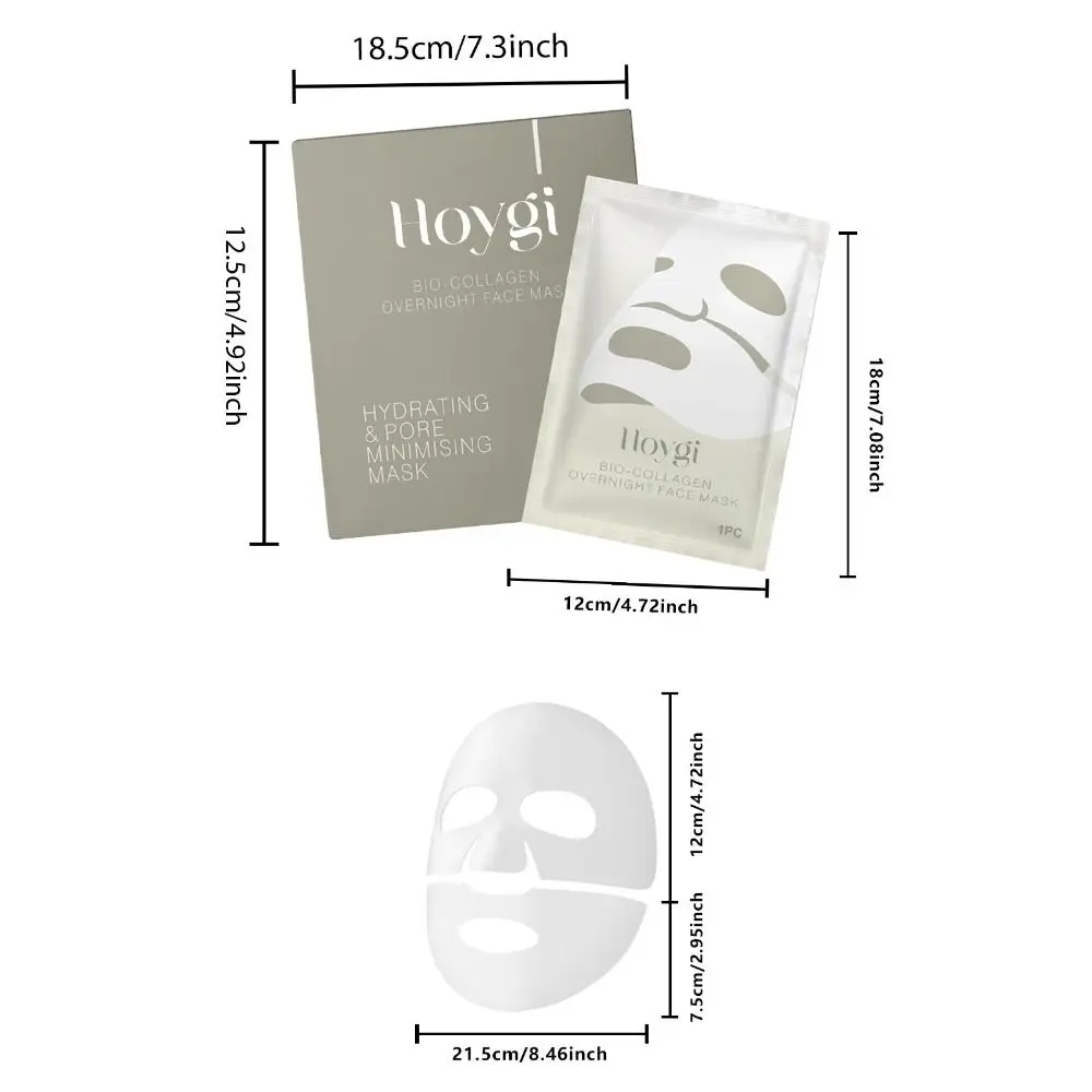 4PCS Bio Collagen Collagen Mask Korean Glass De Colageno Bio Collagen Face Mask Hydrating Mascarilla Coreana Overnight Mask