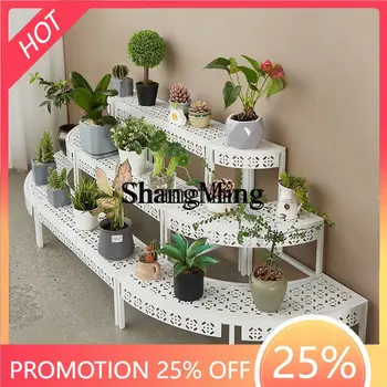 Gistuch Support De Fleur De Fer Suspendu Pot De Plante Support De Stockage De Plantes Étagère De Garde-corps Décoration De La Maison Pour Clôture, Jardin, Balustrade De Balcon