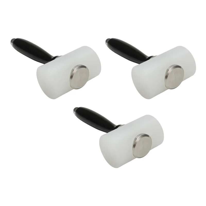 AT63-couro para artesanato em couro escultura martelo náilon mallet madeira lidar com ferramenta de perfuração para impressão percussão diy 3 peças conjunto