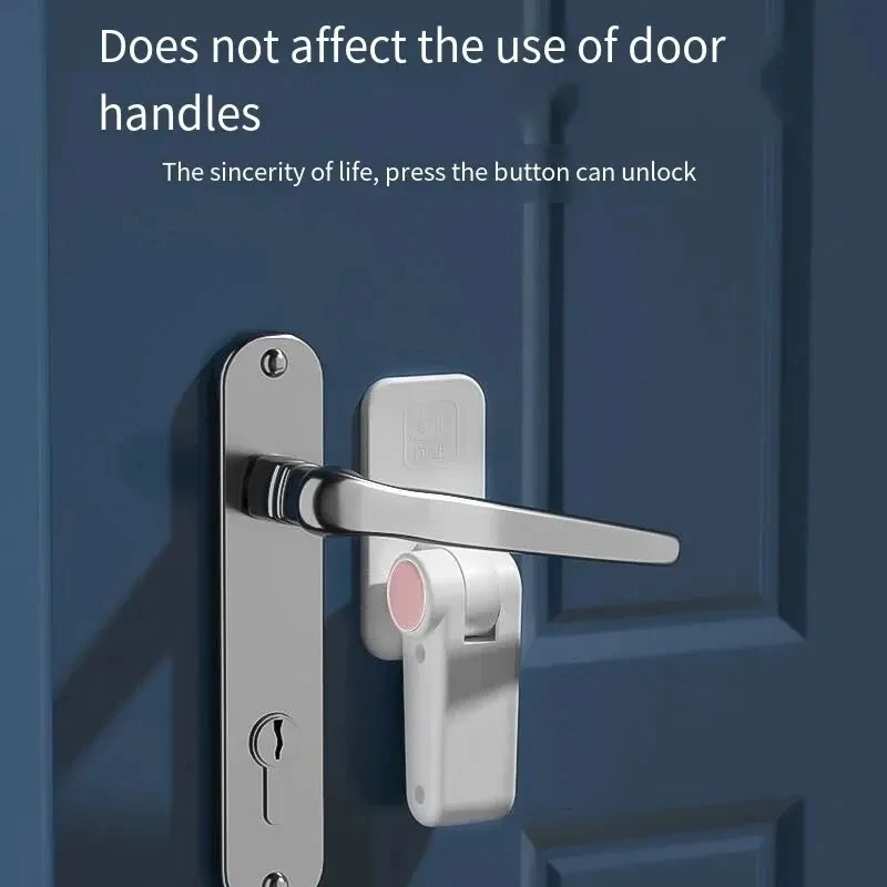 

4PCS Child Safety Door Level Handle Locks Drawer Cabinet Refrigerator Anti-Door Opening Pet Toddler Kid Protection Oven Door Loc