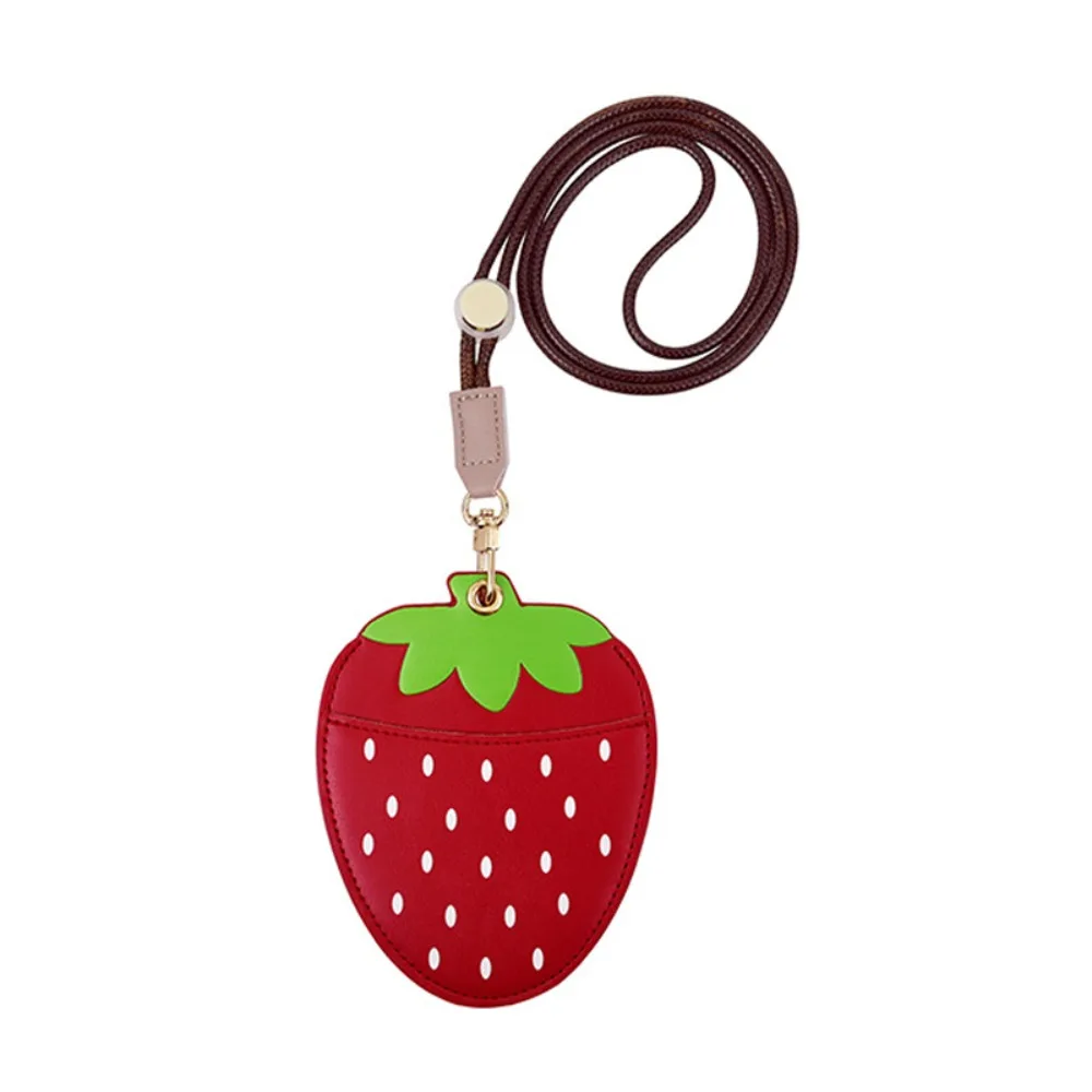 

Long Lanyard Cartoon Fruit Card Holder Lemon Strawberry Id Card Protector Creative Portable Photocard Holder Doctor