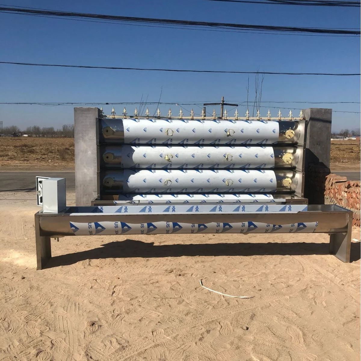 304 stainless steel bovine water dispenser for electric heating in livestock farms