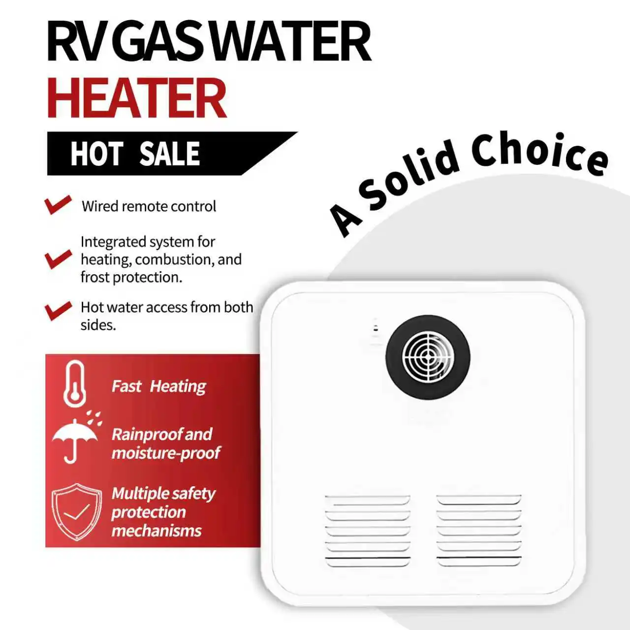 SEFFY 12V RV LPG Natural Gas Water Heater with Stainless Steel & Copper Heat Exchanger Outdoor/Car Use China
