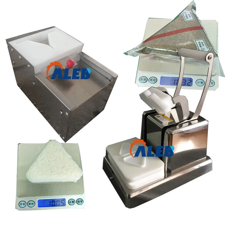 Automatic Japanese Sushi Rice Ball Pressing Shaping Machine Sticky Rice Triangle Onigiri Maker