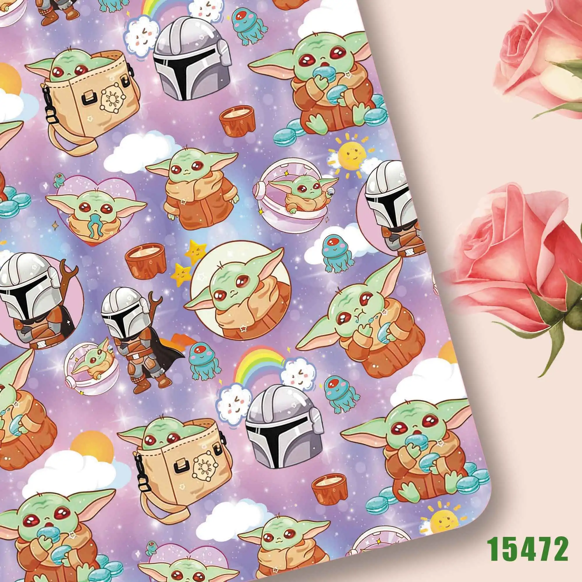 140x50CM Cartoon fabric  DIY star wars Cartoon Polyester/100Cotton/satin Fabric Patchwork Tissue Kid Sewing Doll Curtain15476