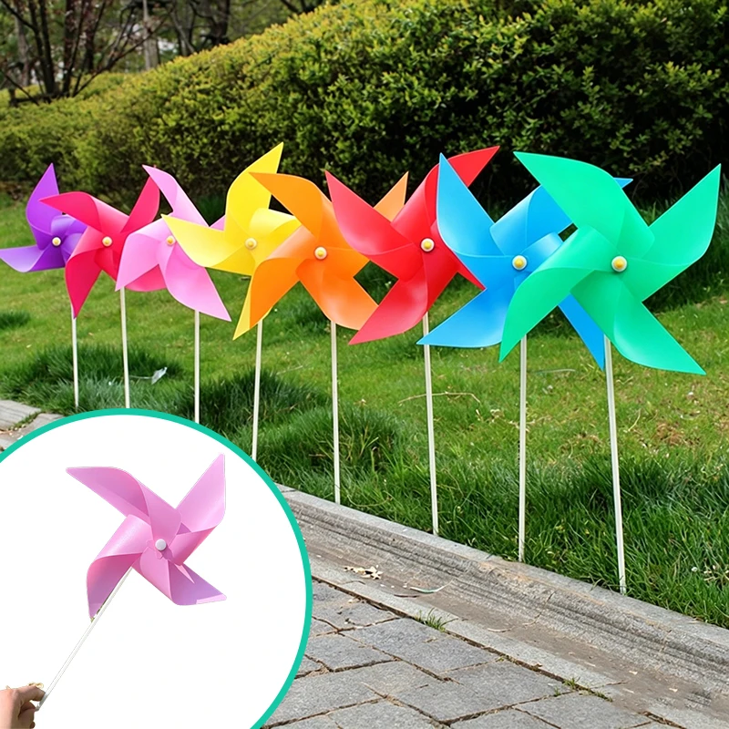10~50pcs Garden Windmill 4 Leaves Pinwheels Plastic Colorful Festival Outdoor Handmade DIY ﻿Decorational Pinwheel for Yard TMZ