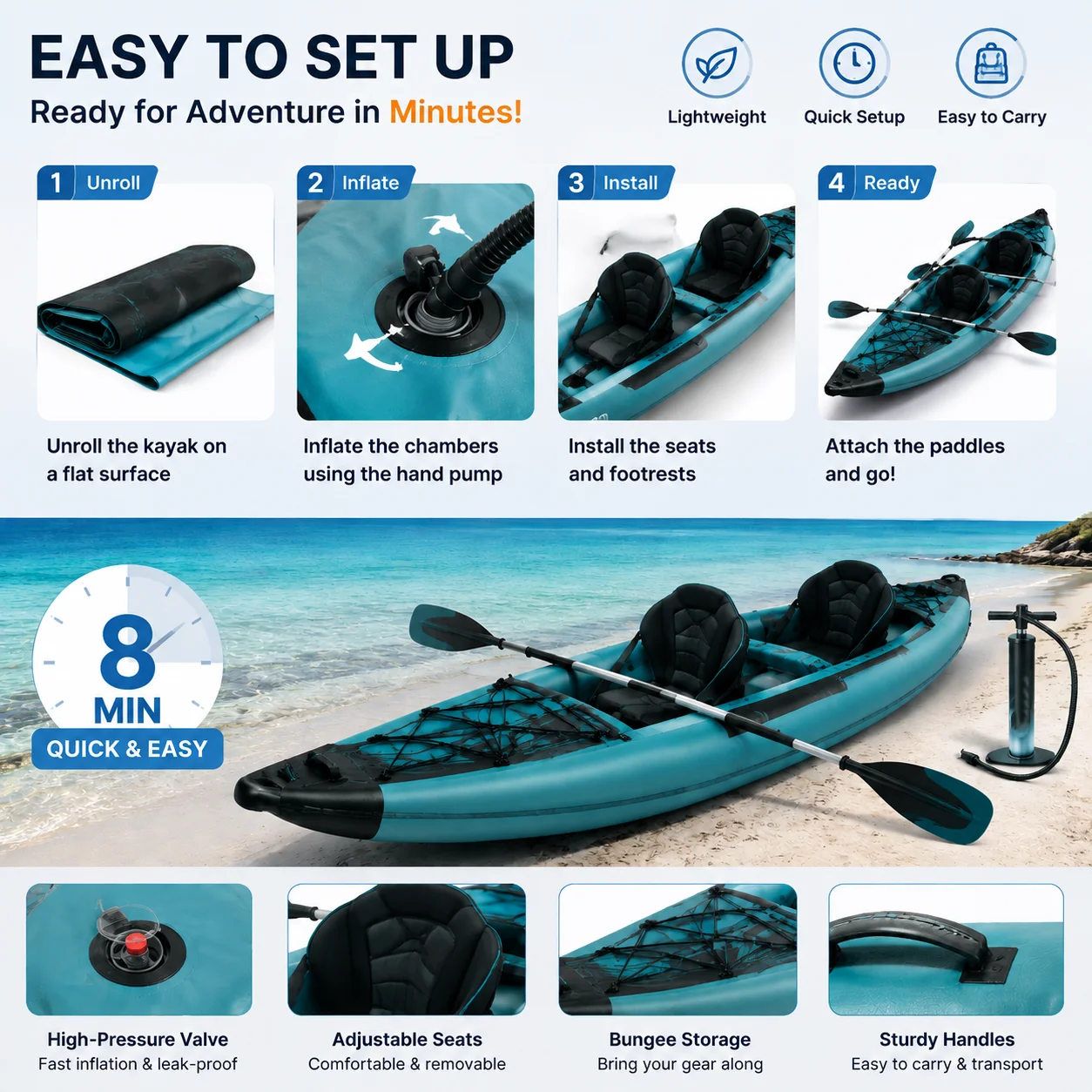 Outdoor Marine Inflatable Kaya - Inflatable Kayak 2 Person Drop Stitch review and price