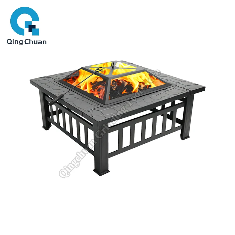 

Дровая печь для кемпинга, барбекю, гриля, квадратные огненные ямы, зимняя нагревательная печь, уличная нагревательная печь для угля, вогнище, дровяная горелка