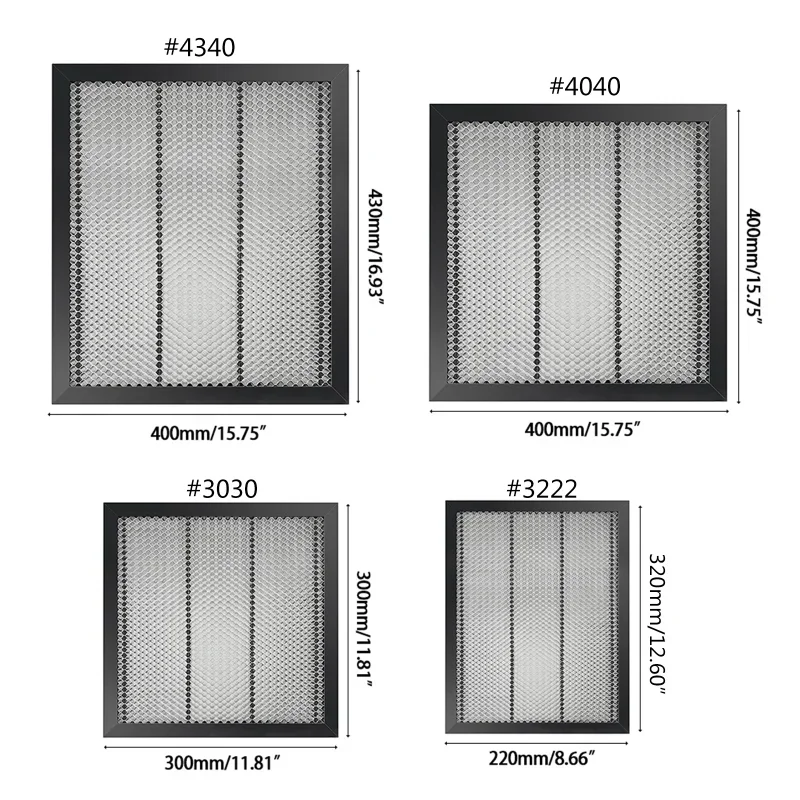 Laser Enquipment Parts Honeycomb Working Table For CO2 Cutting Machine Laser Engraver 300x200/300x300/330x330/400x400x22mm