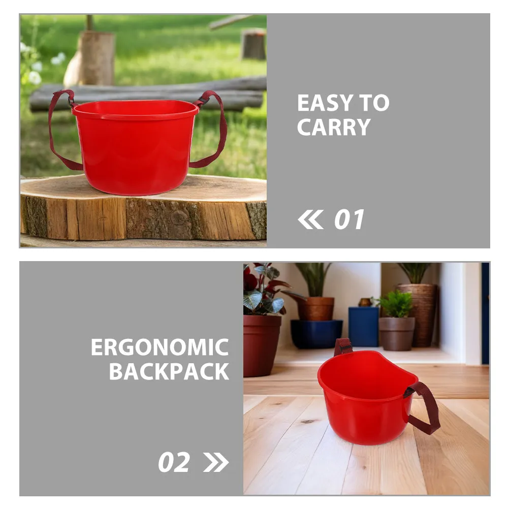 Fruit Picking Bucket 2 Pack Lightweight Harvest Backpack Basket Adjustable Strap for Berries Vegetables