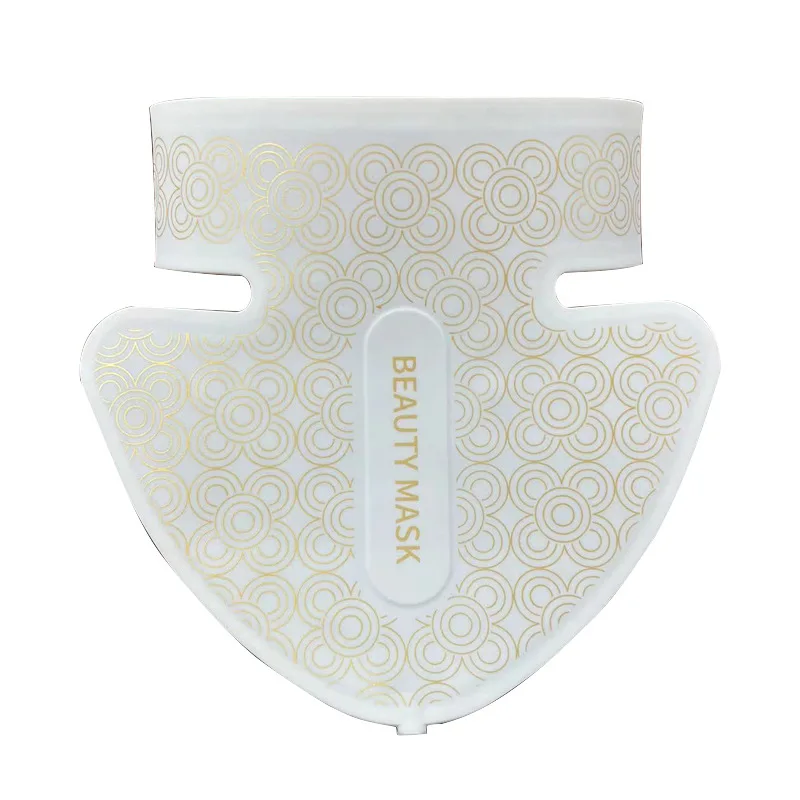 充電式シリコンネックマスク、マルチスペクトルLED光線療法、アンチエイジング、肌の若返り、しわ減少、家庭用