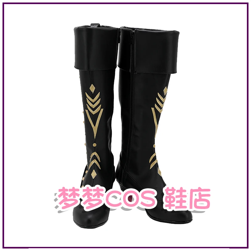 안나 코스프레 신발 부츠 여왕 공주 소녀 하이힐 부츠 할로윈 파티 액세서리