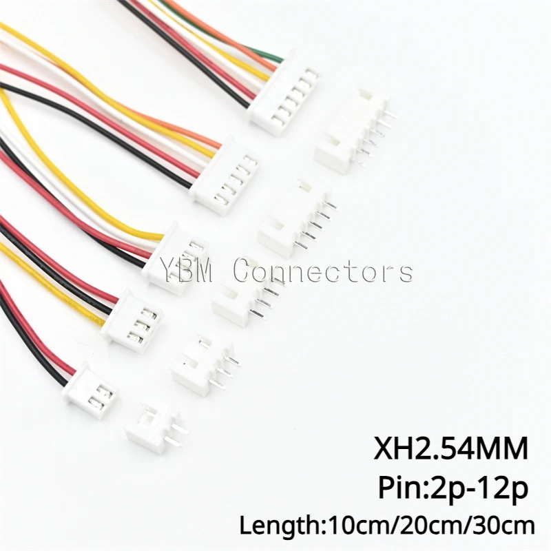 

5Sets JST XH2.54 XH 2.54mm Wire Cable Connector 2/3/4/5/6/7/8 Pin Male and Female Plug Socket 10cm 20cm Wire Length 26AWG