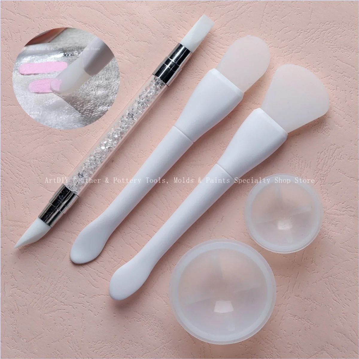 

5 Pieces/set Fire Paint Wax Tools Silicone Shovel Pen Ball Cleaning Residue Tools/Pull Flower Floating Flowers Supplies