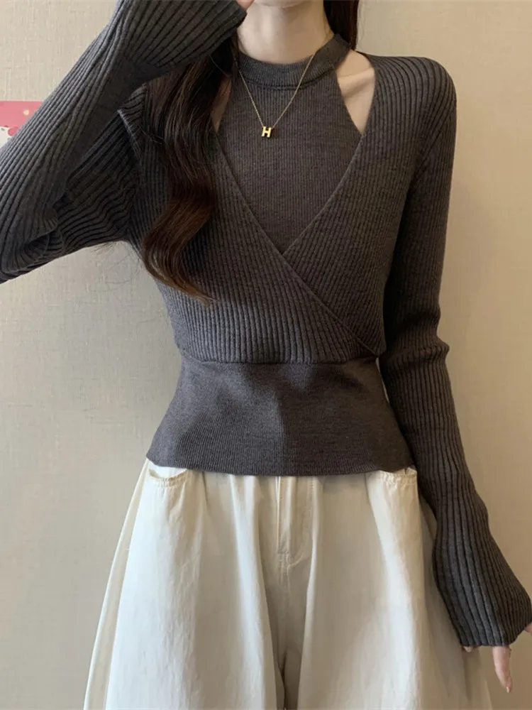 

Ele ort Sve Женский вязаный свитер базового слоя Long Sve Slim Fit Внутренняя одежда Топ на весну, осень и зиму