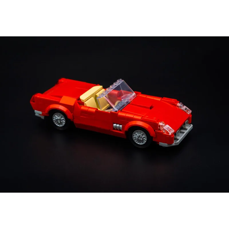 314Parts MOC Classic Retro Convertible Supercar Technical Building Blocks, DIY Assembly Roadster Bricks Toy for Collection & Gif