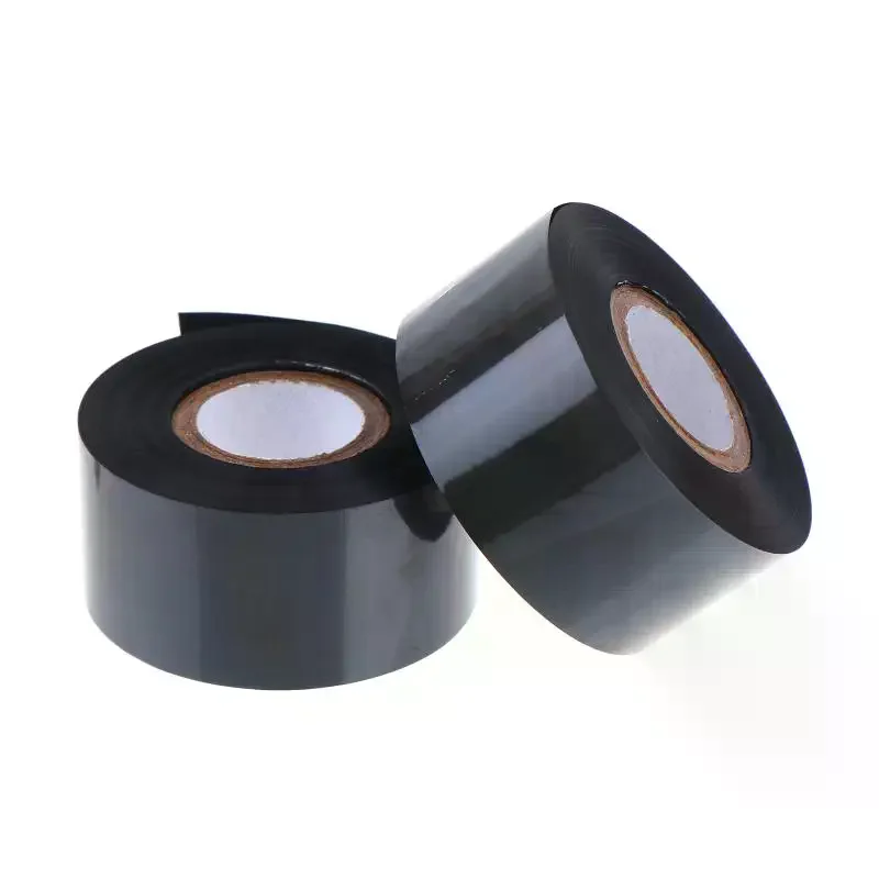 FC2 30mm*100m Black Thermal Printing Ribbon For Stamping Machine Printer Ink Heat Transfer Tape Production Date Printing