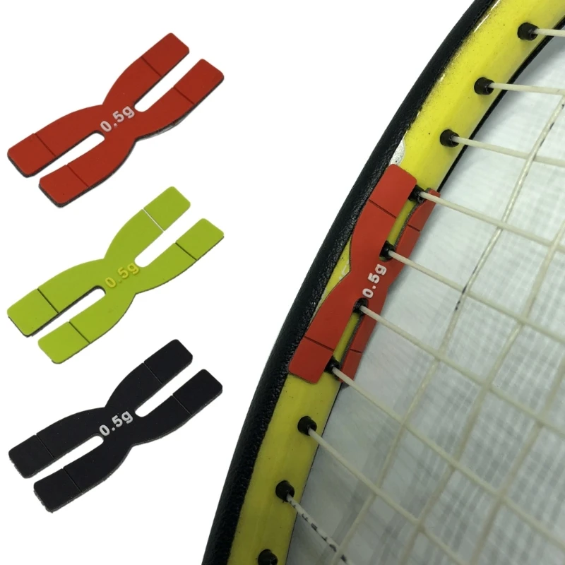 3 Pcs Silicone Badminton Racket Weight H Shape 0.5g Racket Head Strips