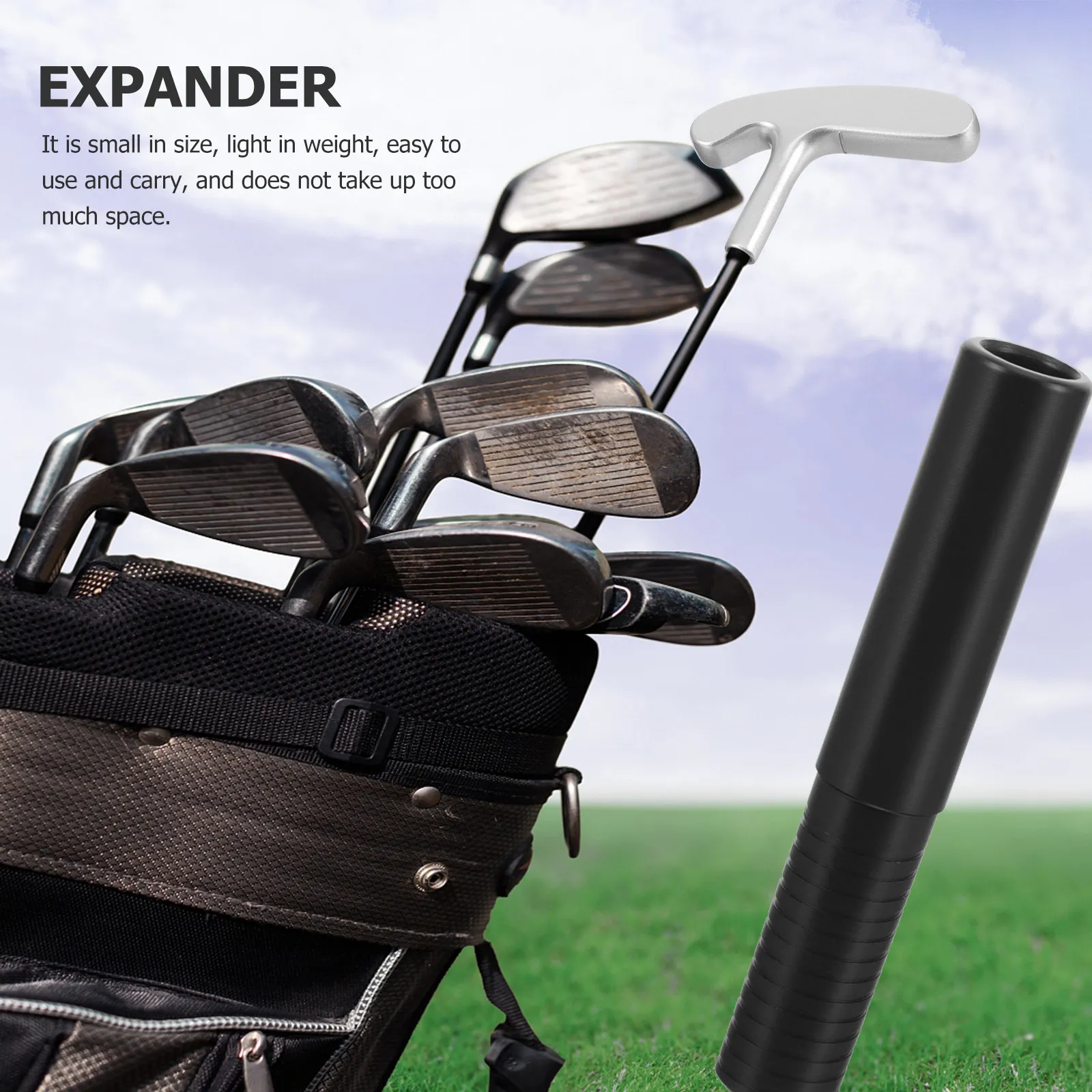 

Stainless Steel Golf Club Extender Shaft Extension Rod Heavy-Duty Tough Non-Deformable Compact Lightweight Outdoor Golfing