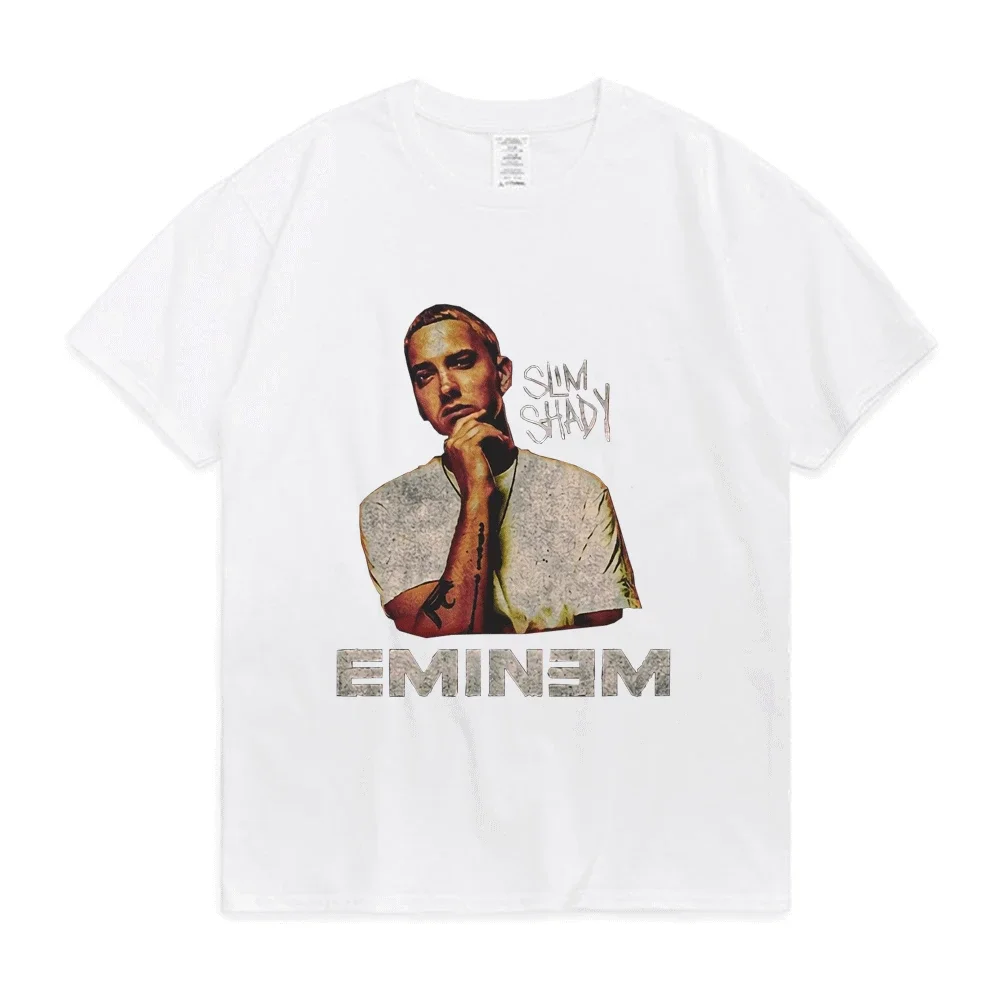 Vintage 1999 Eminem Slim Shady Tour New Print T Shirts Man Women Street Hip Hop Short Sleeve T-Shirt Summer Rapper Tee Shirt Man