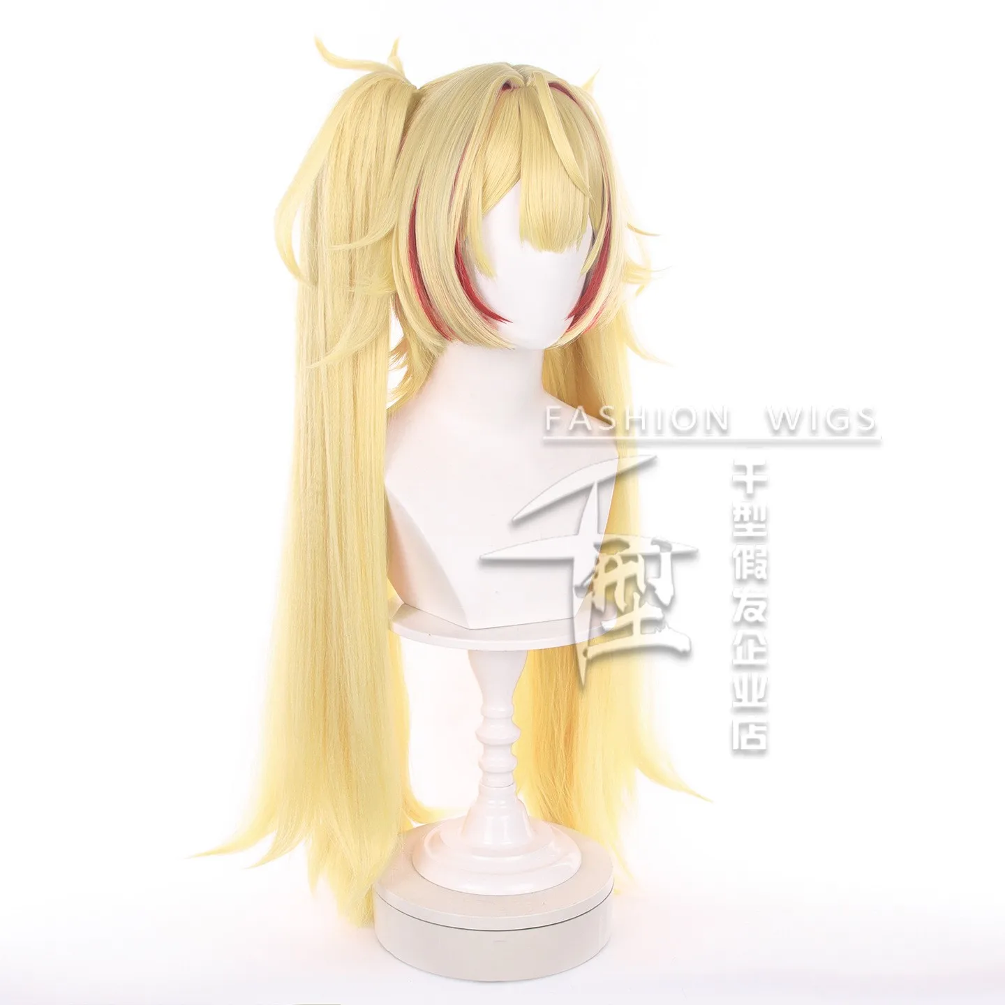 85cm Game ZZZ Claret Flint Cosplay Wig Golden Red Wig Anime Heat Resistant Synthetic Wig for Halloween Party Props