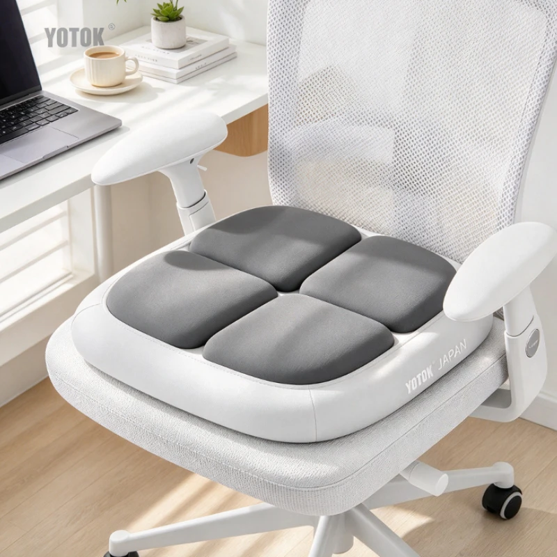 Air Cell Seat Cushion High Density Polyurethane Chair Pad with Adaptive Airbag Support Contoured Design for Office Sitting