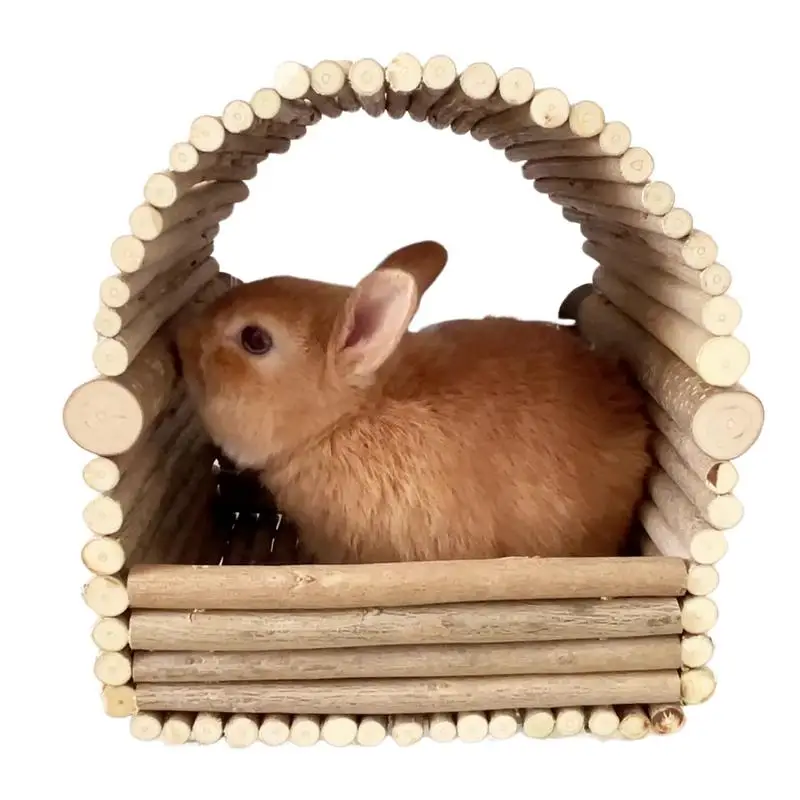 Hamster Wooden House Detachable Rabbit Teeth Grinding Hideout Animal Rest Play House durable Pet Sleeping Playing Supplies