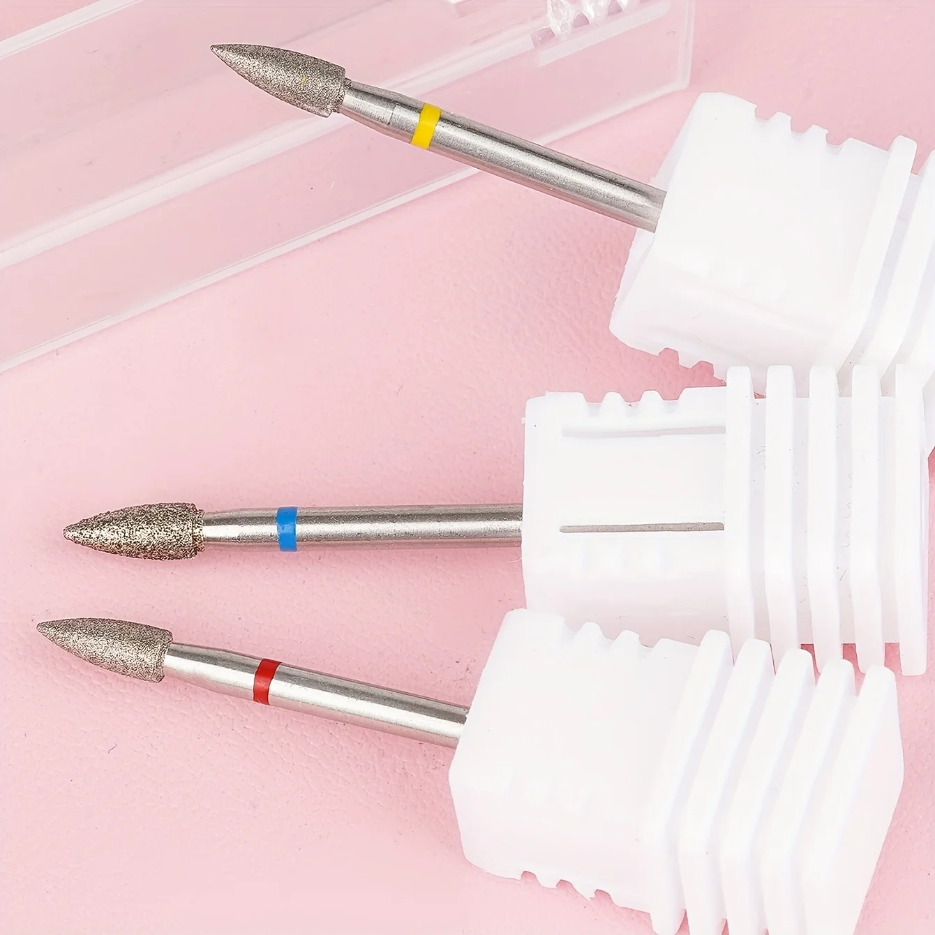 Fresa a cono diamantata per unghie, punta rotante russa per cuticole, strumento elettrico per manicure, accessori per unghie