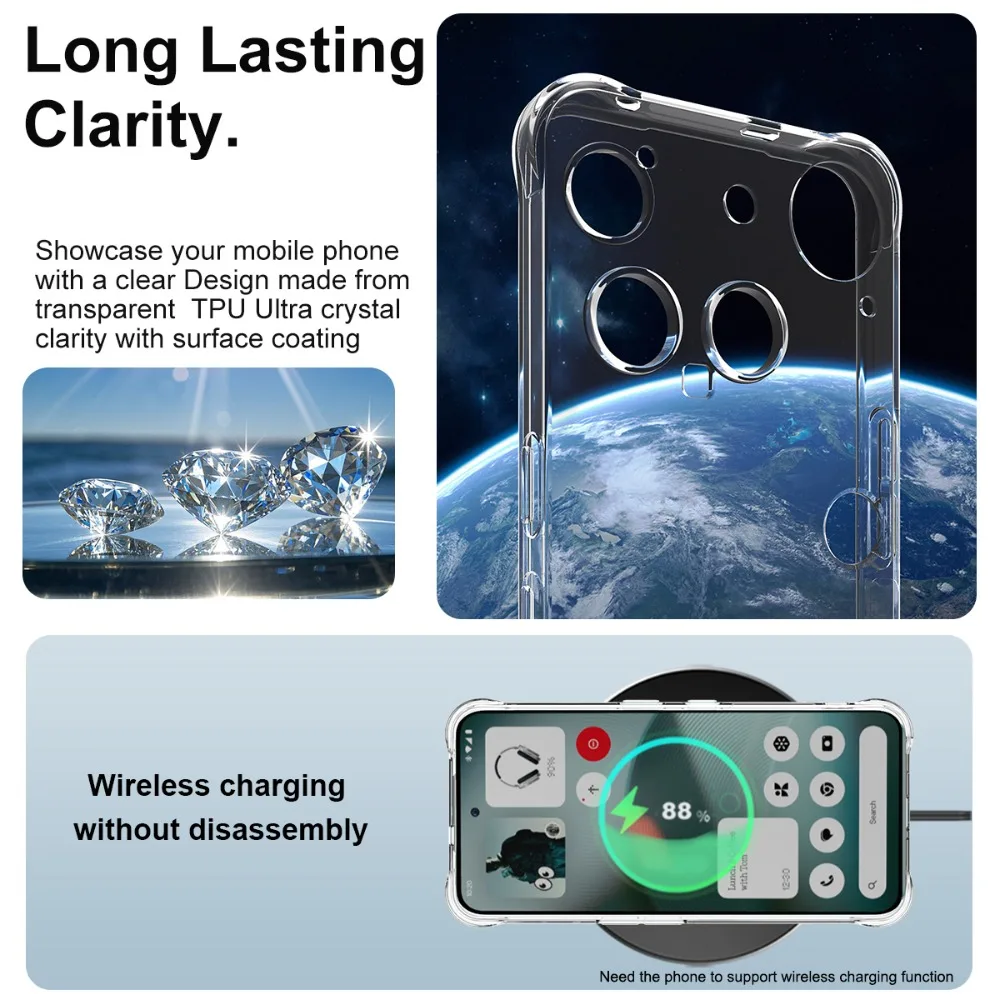 ل لا شيء الهاتف (3) 5G 2025 ماتي الغطاء الخلفي IMAK عدسة الكاميرا درع مرنة Ari حقيبة كابا لا شيء الهاتف 3 حالة الهاتف 3 لينة eتوي