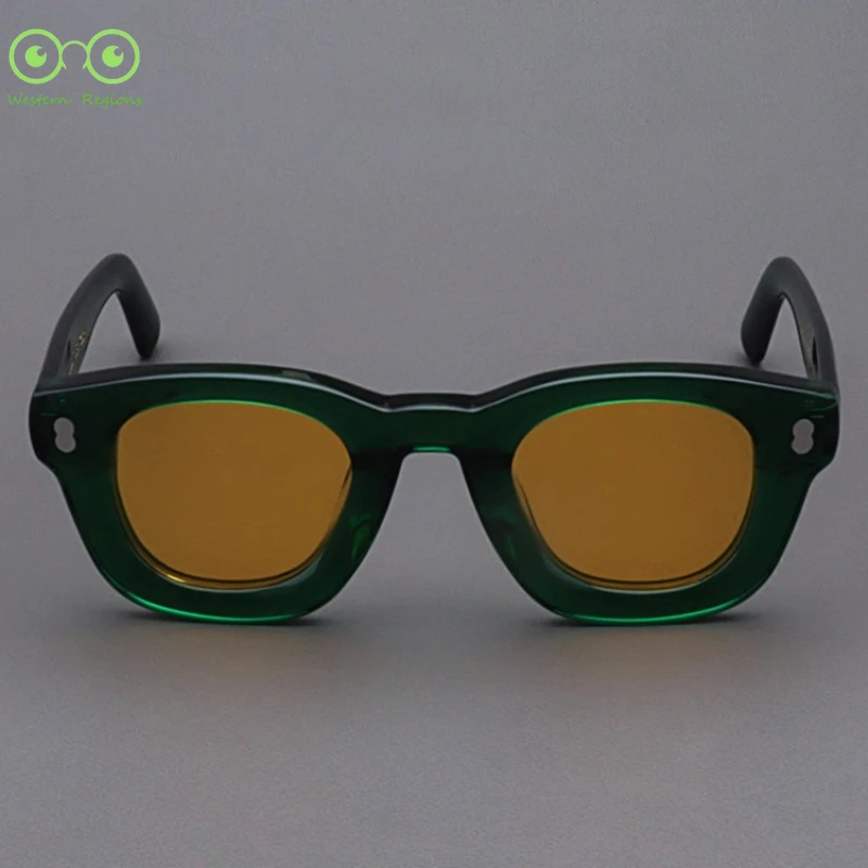 브랜드 고품질 선글라스 UV400 두꺼운 녹색 프레임 남성과 여성 안경 타원형 편광 야간 투시경 운전 선글라스 남성