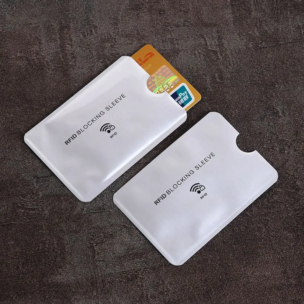 10Pcs Anti Theft Bank Credit Card Protector NFC RFID Blocking Card Holder Wallet Cover Aluminium Foil ID Business Card Case