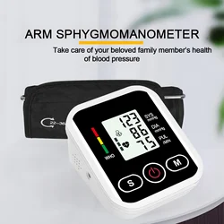 Arm Bloeddrukmeter LCD Druksensor Monitor BP Automatische Tonometer Digitale Tensiometer LED Display Manchet Hart