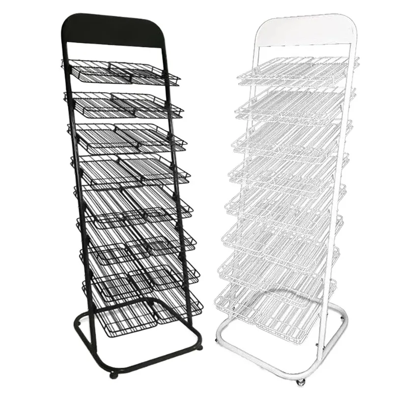 High Quality Commercial Store Display Shelves Modern Metal Wire Cosmetics Essential Oils Perfume Nail Polish Bottles