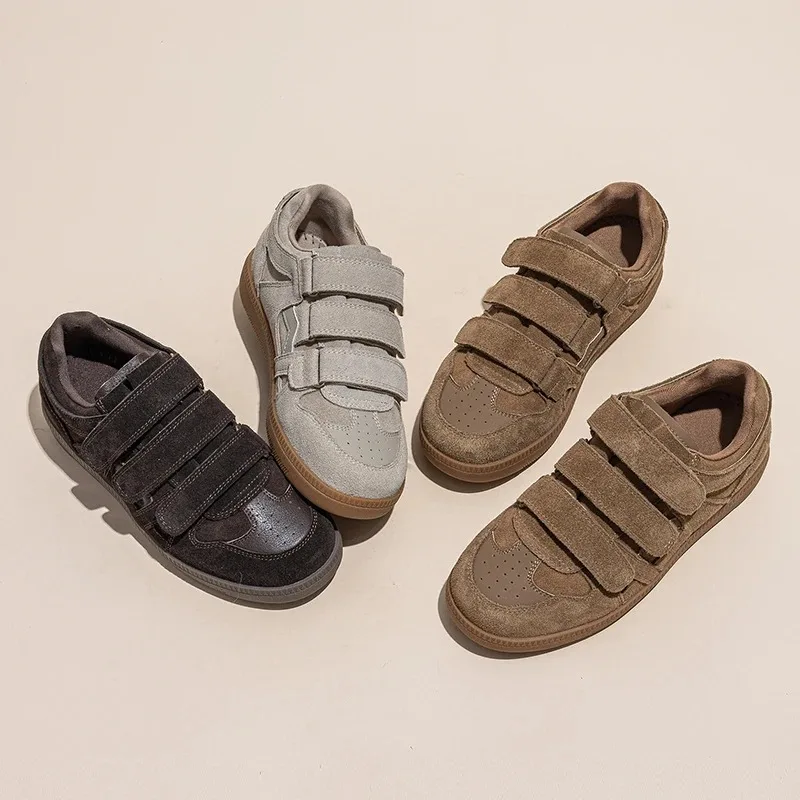 Women's Sneakers 2026 New Genuine Leather Ladies Moral Training Shoes Casual Spring Summer Flat Shoes Women
