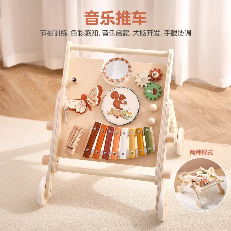 Musical Play Cart Multifunctional Baby Early Education Puzzle Activity Table