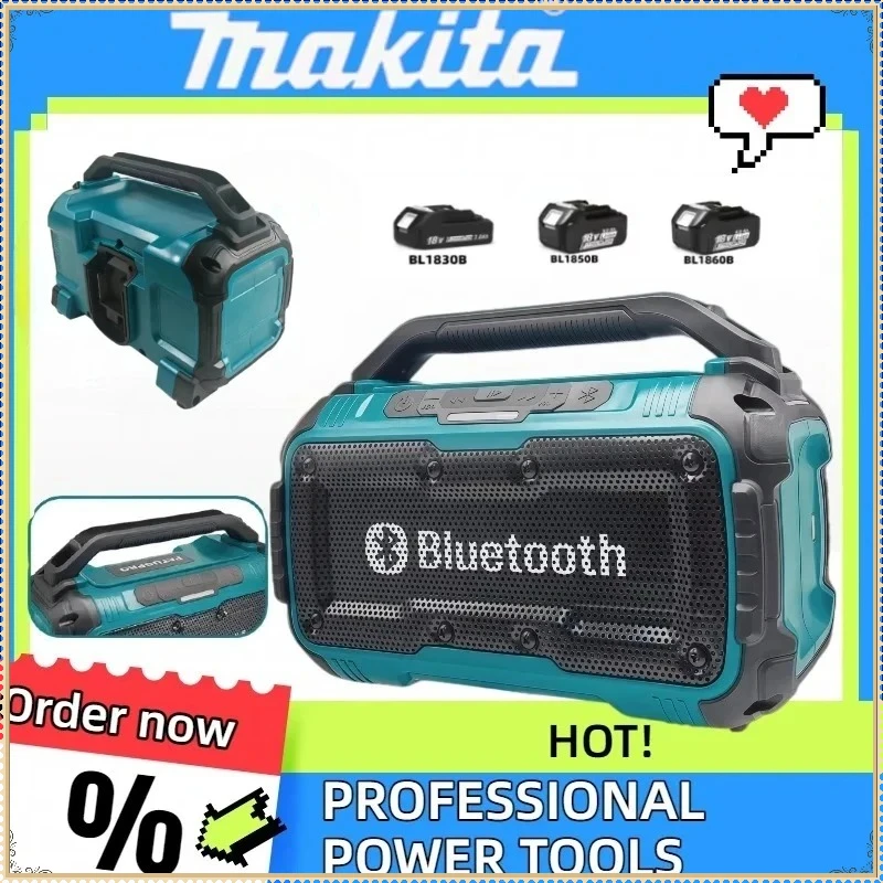 

Makita 18V Bluetooth Speaker USB Type-C Port Charge Waterproof Loudspeaker Stereo Surround Tools For Makita Battery