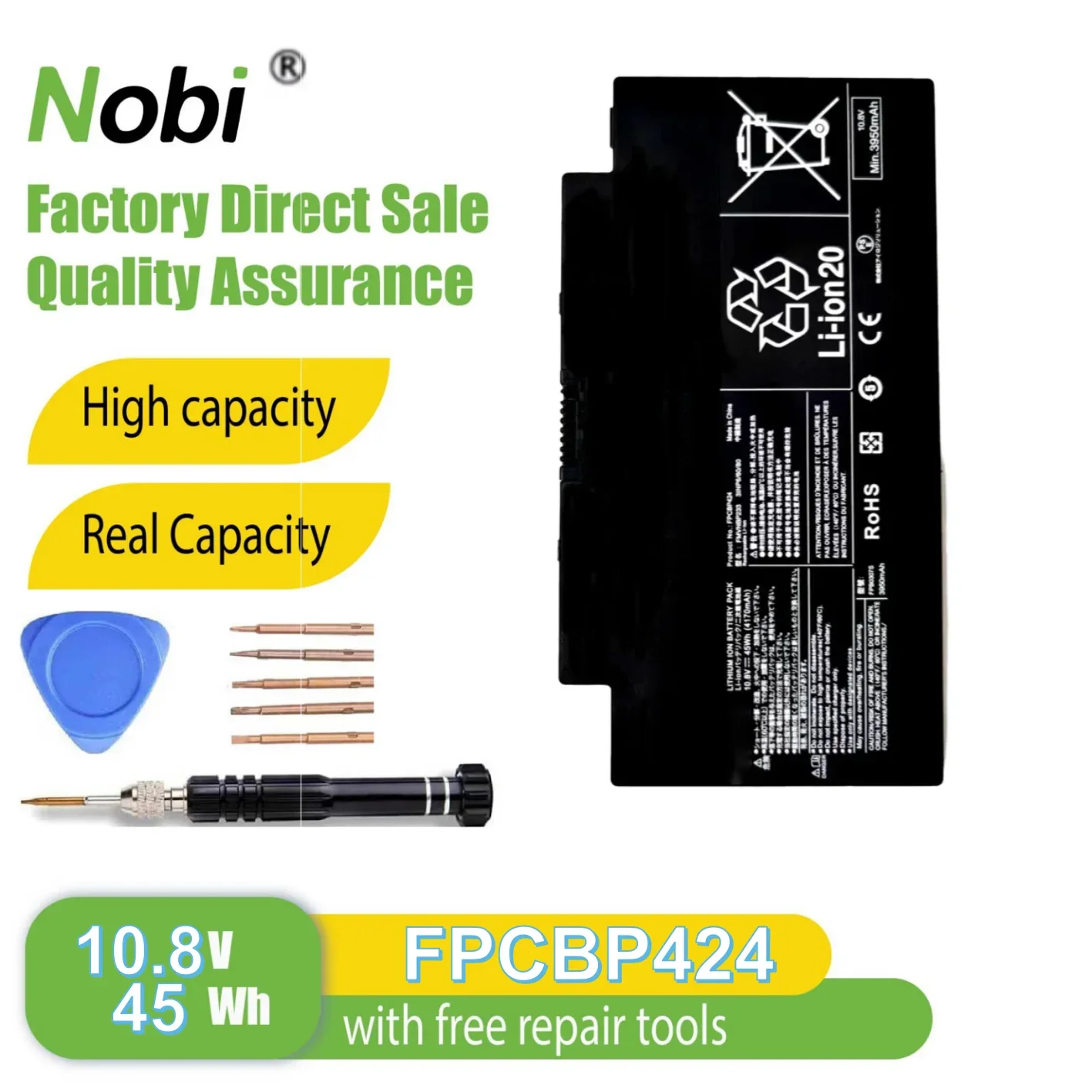 

Аккумулятор Nobi 90V7W 0DRRP 0N7T6 5K9CP DIN02 JD25G JHXPY RWT1R P54G для Dell XPS 13 Series: для Dell XPS 13 9343, Dell XPS 13 9350