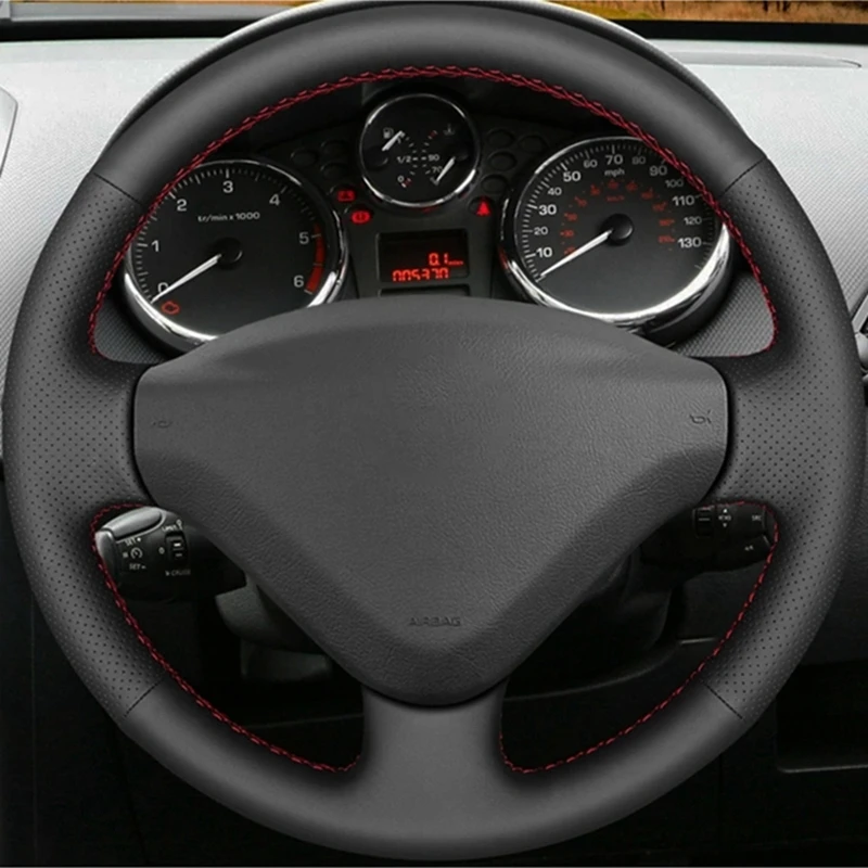 Custom Car Steering Wheel Braid Cover 100% Fit For Peugeot 207 2006-2014 Fiat Scudo 2010-2016 Expert 2008-2016 Partner 2009-2018