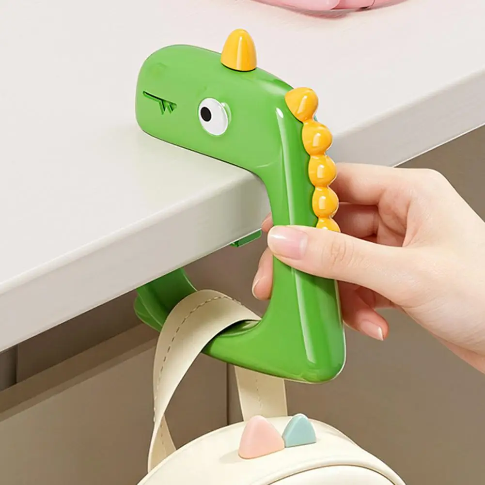 Classroom Desk Hanger Desk Hook for Schoolbag Dinosaur Desk Edge Clamp Hook Punch-free Table Side Hanger Organizer for Backpacks
