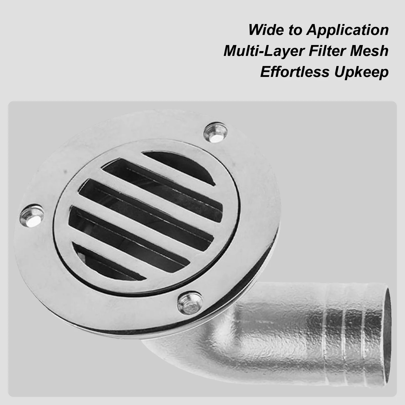 Marine Deck Drain Stainless Steel Cover Floor Deck Drainage Cover For Marine Yacht Ship Outdoor Bathroom Kitchen Shower Sink