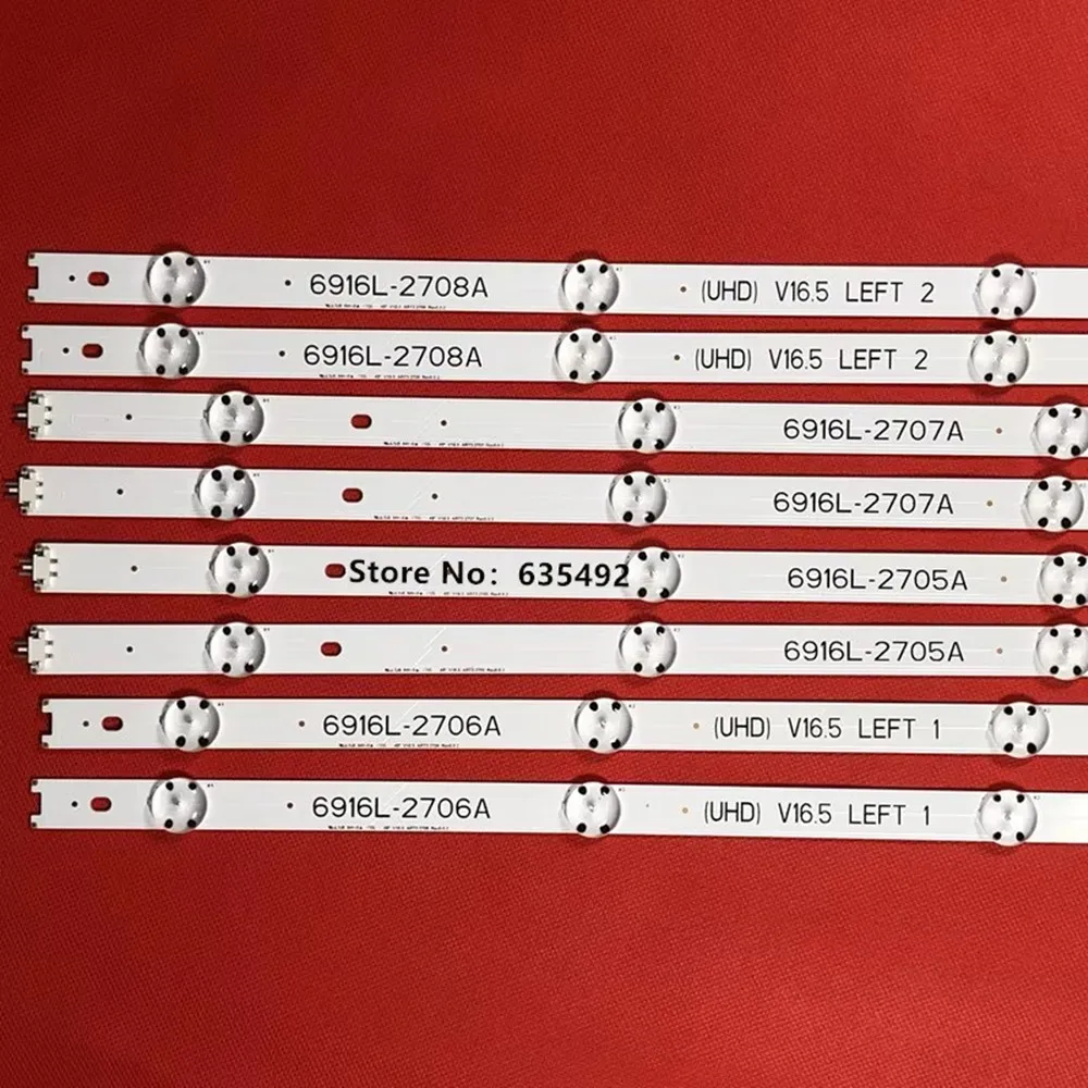 Светодиодная лента подсветки для 49UH6030 49UH6090 49UH6100 49UH6107 49UH6109 49UH6109 49UH6110 6916L-2709A 6916L-2710A 6916L-2711A 2712A