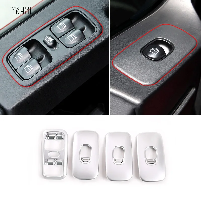 4pcs For Mercedes Benz G class W463 2007-2010 Car Window Lift Switch Button Control Panel Frame Cover Trim  Car Accessories