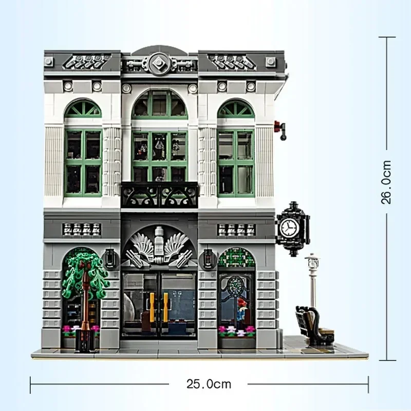 European House Bank Kit Building Block  Expert Assembly Bricks 10251 Toys for Kids Adult18 Birthday Christmas Gift