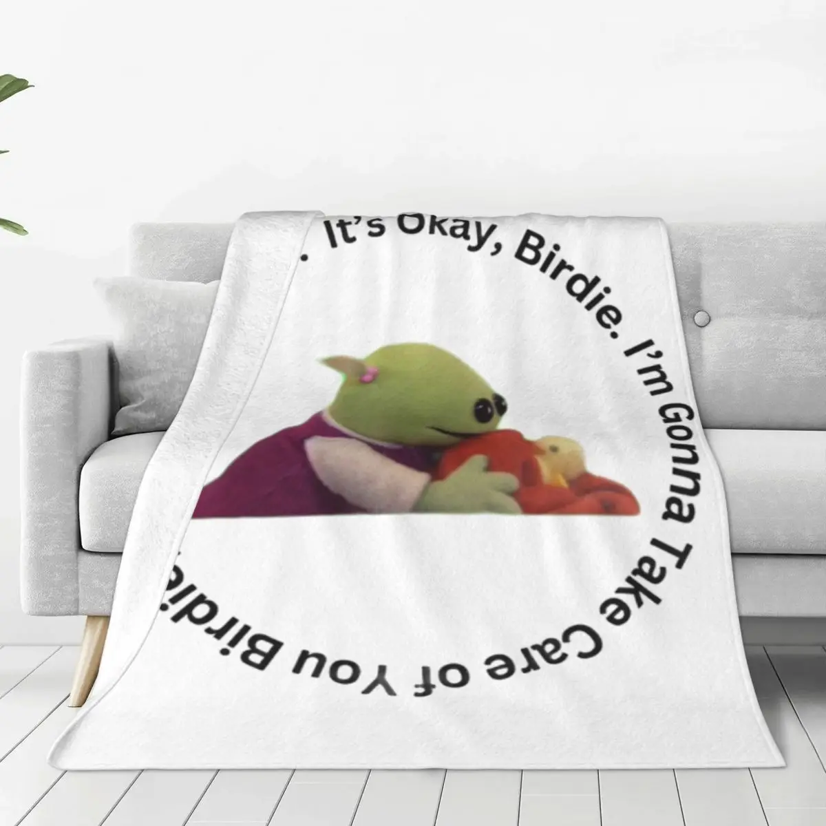 Nanalan I'm Gonna Take Care Of You Birdie Blanket Fleece Textile Decor Funny Relax Soft Throw Blanket for Home Travel Rug Piece