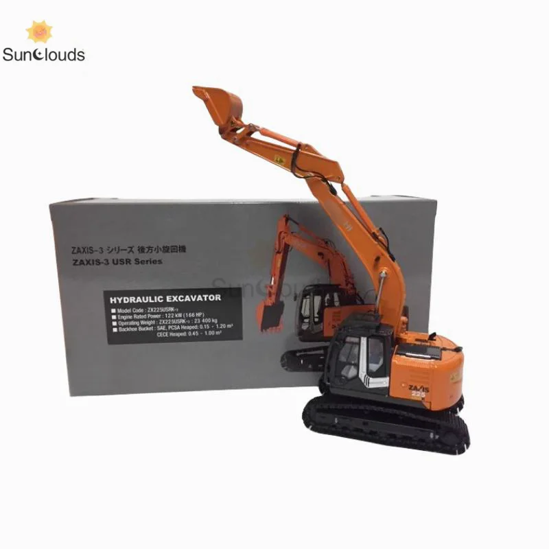 For HITACHI Excavator Model ZAXIS ZX225USRK-3 ZX225US-7 ZX135US-7 Alloy 1:50 Scale Die Cast Model Toy Car & Collection Gift