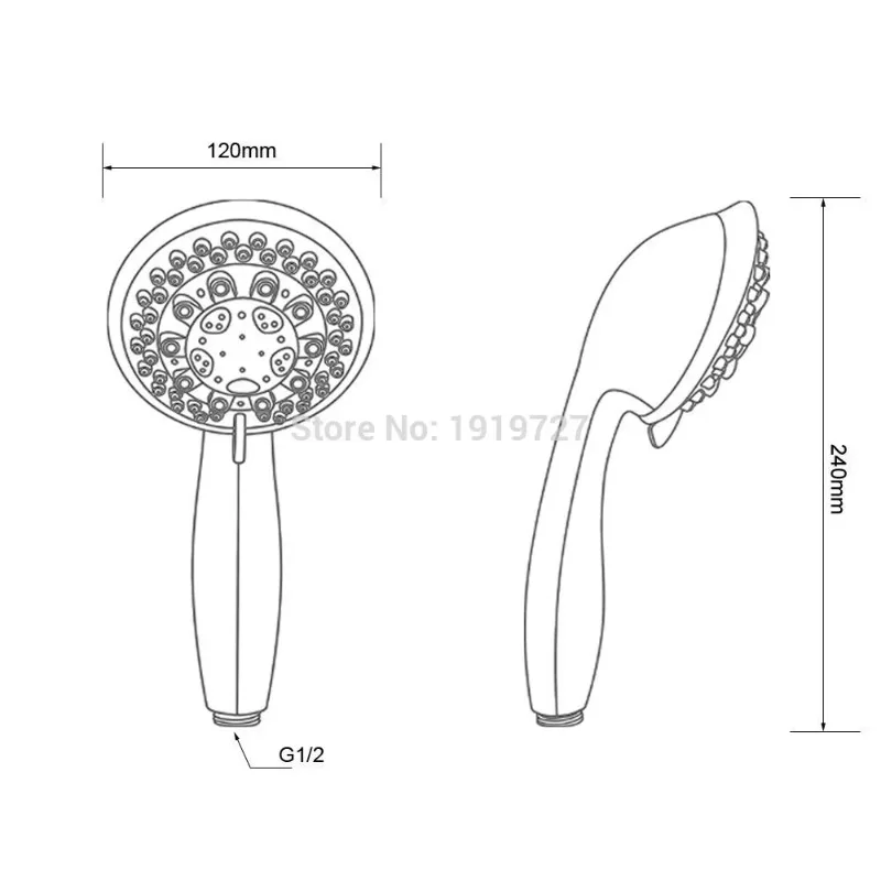 Wholesale High Quality Bathroom Seven Function Handheld Round Shower Head Water Saving Hand Held Shower In Chrome