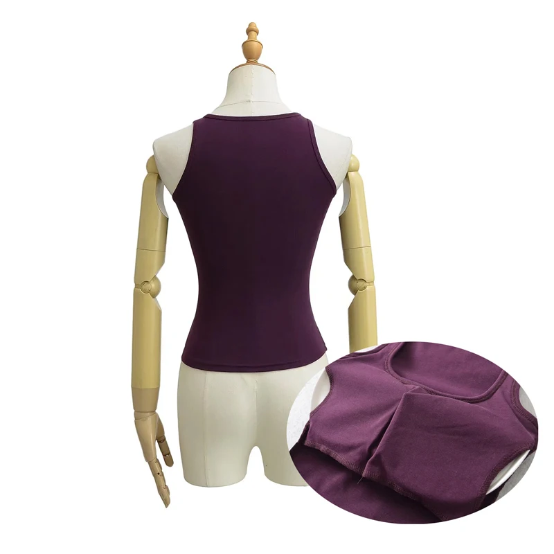 เสื้อกล้ามบุนวมคอสี่เหลี่ยมผู้หญิงพร้อมแผ่นรองถอดได้