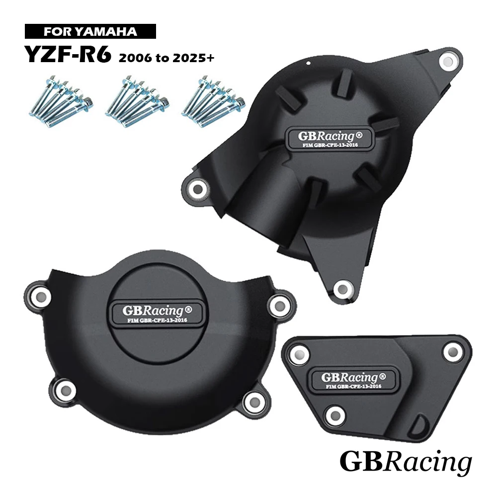 

R6 2006-2025 + GBRacing Engine Protect Cover For YAMAHA YZF-R6 Motorcycle Clutch Pulse Protection Cover Accessories